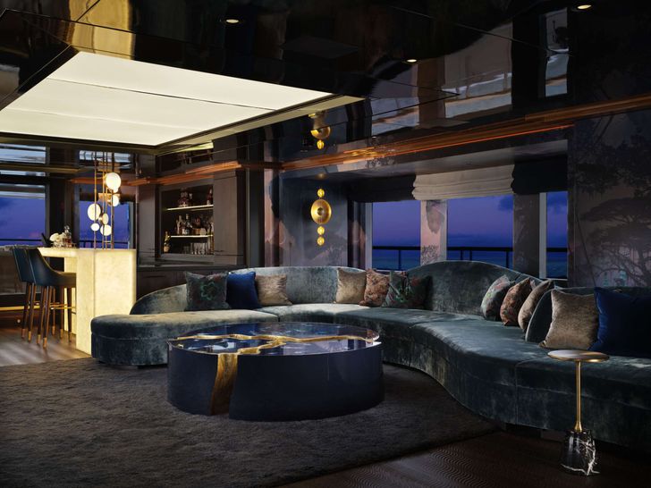 GALAXY - Benetti 56 m,sky lounge seating GALAXY - Benetti 56 m,sky lounge seating