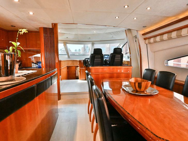 AQUA ALBERTI - Sunseeker 82,galley and indoor dining area AQUA ALBERTI - Sunseeker 82,galley and indoor dining area