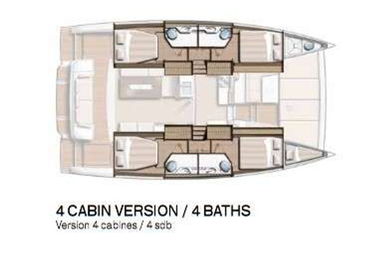 ZURI 3 - Bali 5.4,catamaran yacht layout