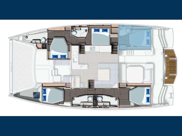 ABBY NORMAL Robertson and Caine Leopard 50 catamaran yacht layout