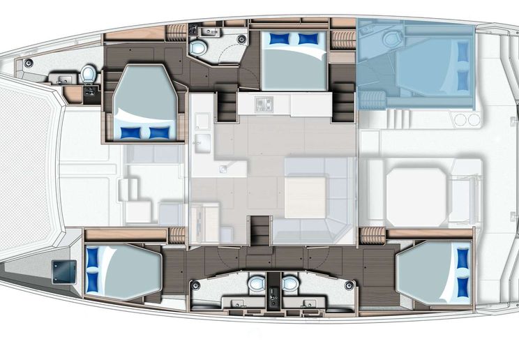 Layout for ABBY NORMAL Robertson and Caine Leopard 50 catamaran yacht layout