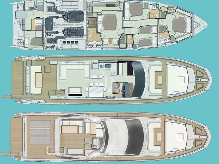 RELAX OF CROATIA Azimut 72 Fly - layout RELAX OF CROATIA Azimut 72 Fly - layout