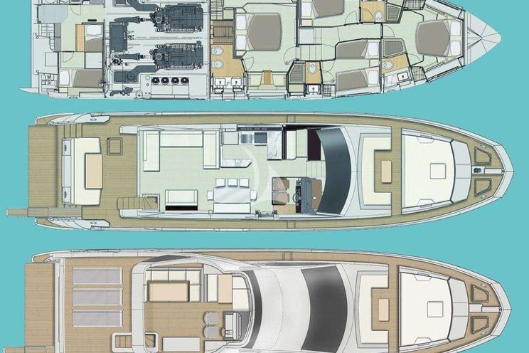 Layout for RELAX OF CROATIA Azimut 72 Fly - layout