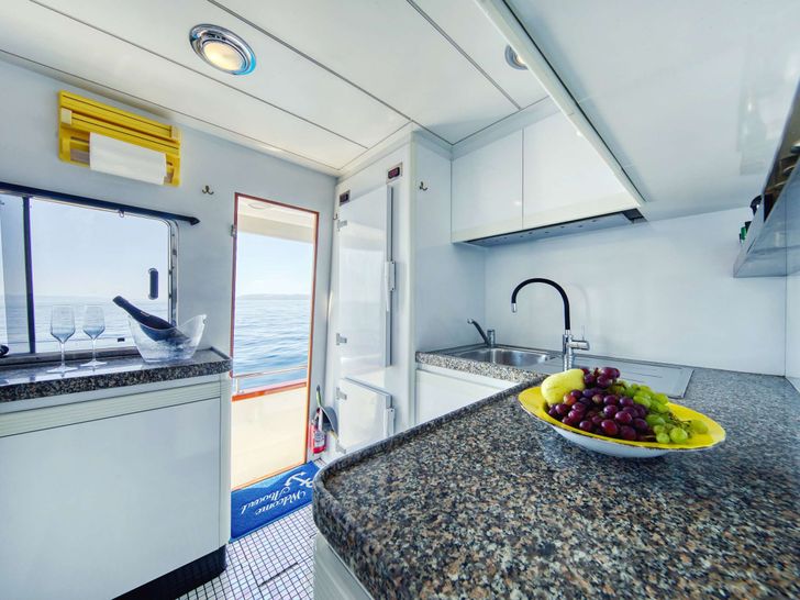 CUSTOM BLANKA Custom Built Aluminum Cutter 22m - galley CUSTOM BLANKA Custom Built Aluminum Cutter 22m - galley