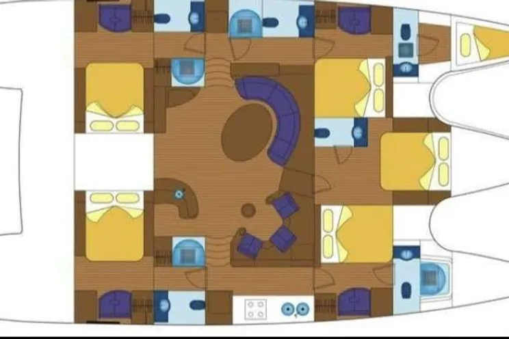 Layout for LADY MARIGOT Privilege Alliaura Marine Group 58 - layout