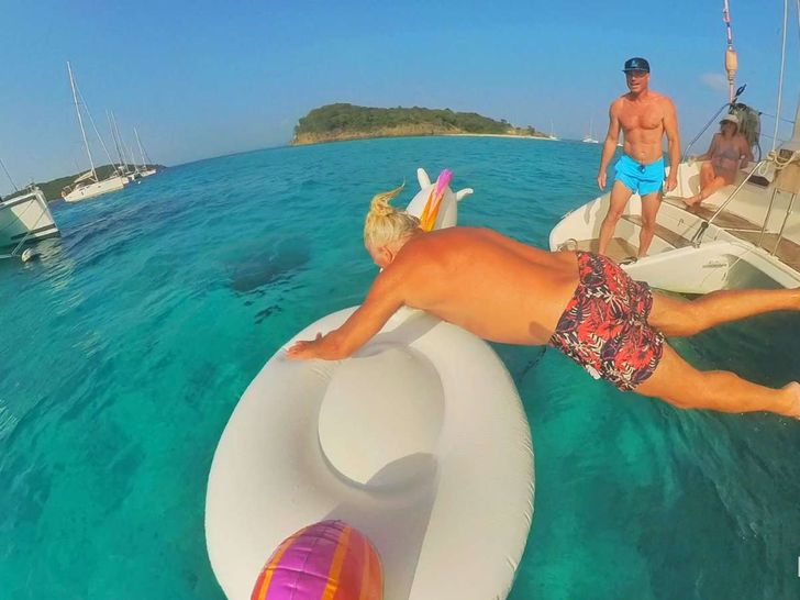 NOVA Robertson and Caine 43 - guests swimming NOVA Robertson and Caine 43 - guests swimming