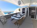 NOVA Robertson and Caine 43 - aft deck dining set up NOVA Robertson and Caine 43 - aft deck dining set up