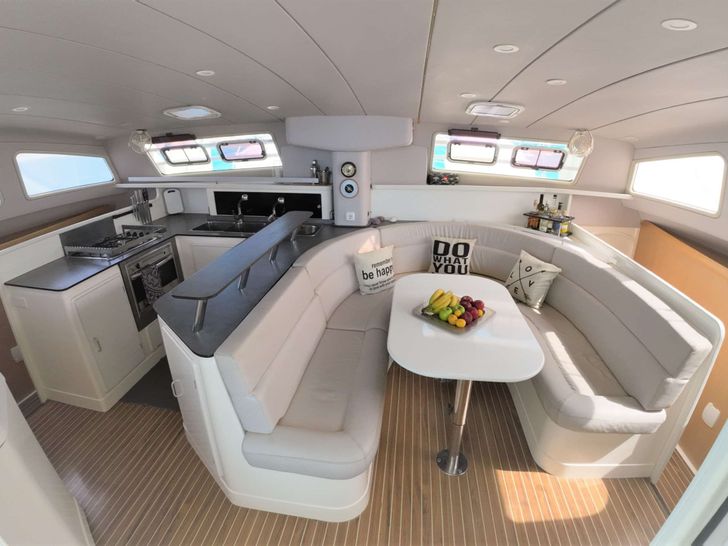 NOVA Robertson and Caine 43 - saloon and galley NOVA Robertson and Caine 43 - saloon and galley