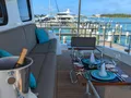 AMMONITE Nordhavn Custom 23m - aft deck alfresco dining area AMMONITE Nordhavn Custom 23m - aft deck alfresco dining area