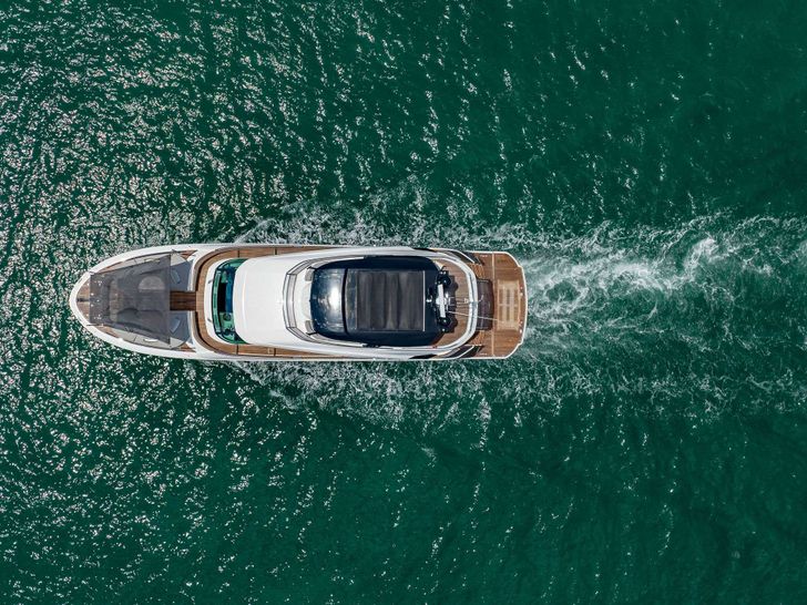 VOLO - Monte Carlo 70,cruising aerial top view VOLO - Monte Carlo 70,cruising aerial top view