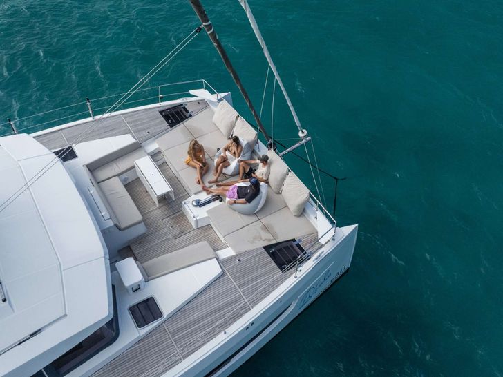 LOLA Bali 5.4 - foredeck aerial shot LOLA Bali 5.4 - foredeck aerial shot