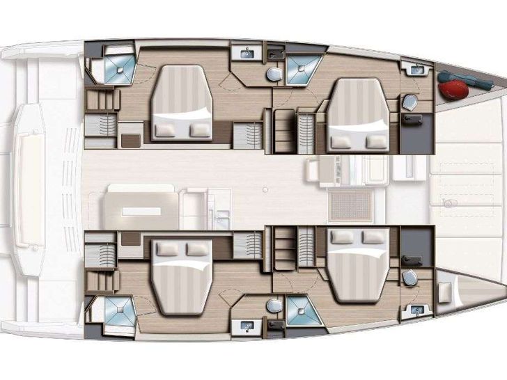 BLUE Bali 4.8 - catamaran yacht layout BLUE Bali 4.8 - catamaran yacht layout