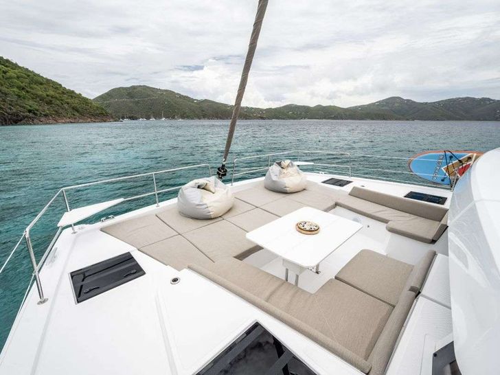 APHRODITE Bali 4.8 - bow lounge and bronzing area APHRODITE Bali 4.8 - bow lounge and bronzing area