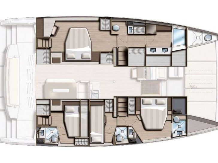 APHRODITE Bali 4.8 - catamaran yacht layout APHRODITE Bali 4.8 - catamaran yacht layout