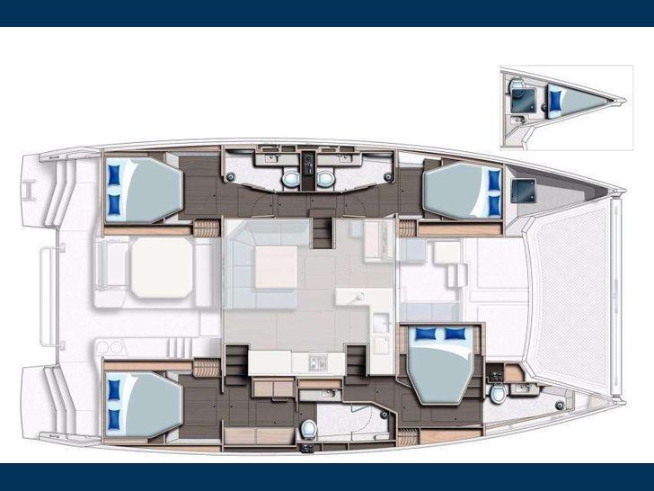 SOGGY DOGGY - Leopard 50,catamaran yacht layout