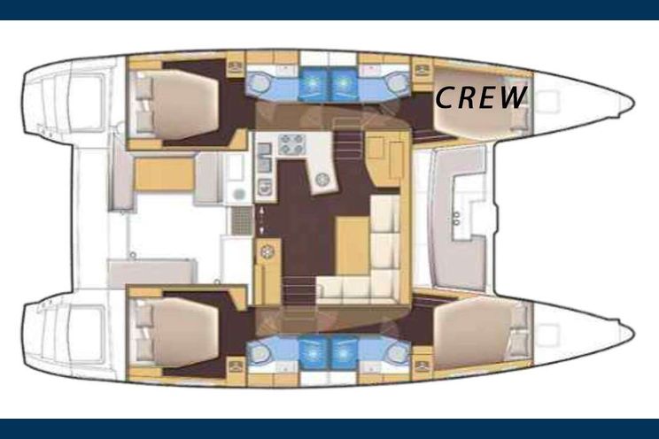 Layout for LEAF CHASER - Lagoon 450, catamaran yacht layout