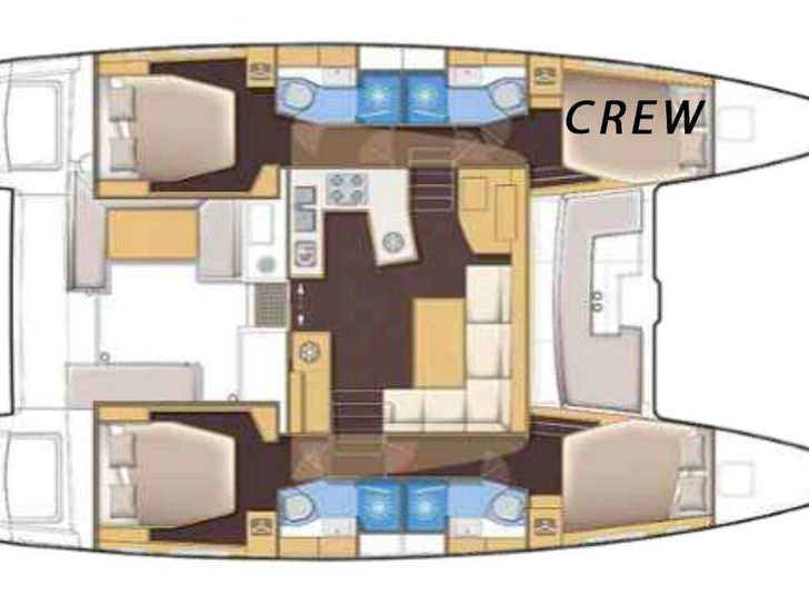 LEAF CHASER - Lagoon 450,catamaran yacht layout