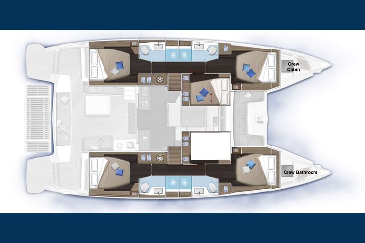Layout for NAVYA - Lagoon 51, catamaran yacht layout