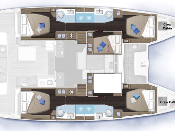 NAVYA - Lagoon 51,catamaran yacht layout
