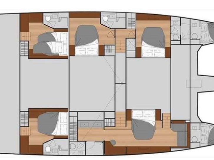 JEWEL Fountaine Pajot Alegria 67 - catamaran yacht layout JEWEL Fountaine Pajot Alegria 67 - catamaran yacht layout