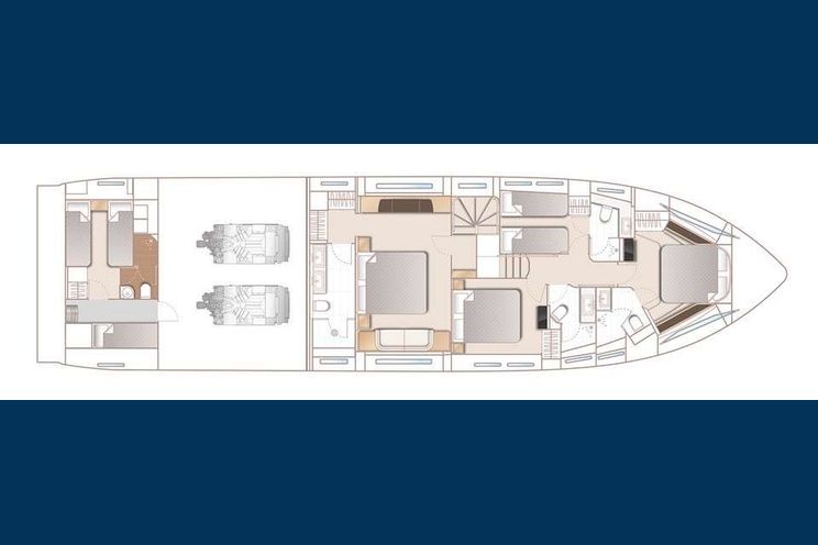 Layout for SORANA II - Princess UK 81, motor yacht layout