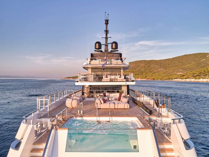 PARA BELLUM - San Lorenzo 47 m,aft deck shot with mini pool or jacuzzi