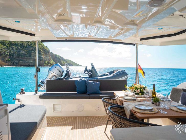INFINITY Lagoon 46 - aft deck wide shot INFINITY Lagoon 46 - aft deck wide shot