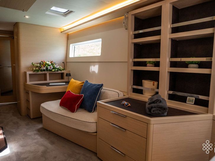 INFINITY Lagoon 46 - master cabin lounge INFINITY Lagoon 46 - master cabin lounge