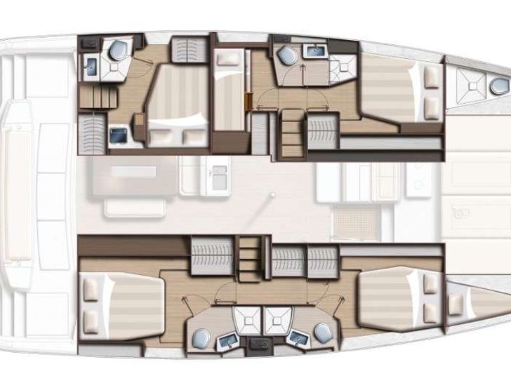 SOLAR WINDS Bali 4.6 - catamaran yacht layout SOLAR WINDS Bali 4.6 - catamaran yacht layout