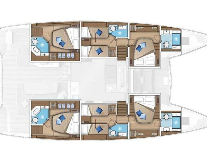 ESPERANCE - Lagoon 55,catamaran yacht layout