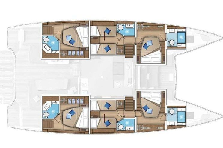 Layout for ESPERANCE - Lagoon 55, catamaran yacht layout