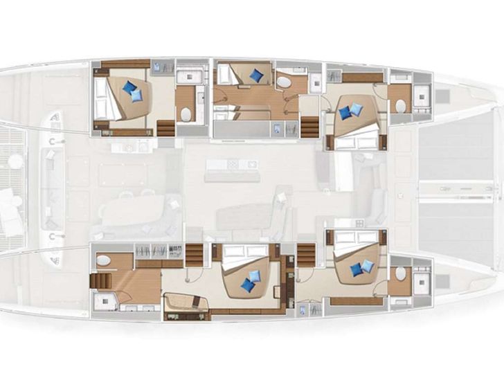 REVE BLEU Lagoon Sixty 5 - catamaran yacht layout REVE BLEU Lagoon Sixty 5 - catamaran yacht layout
