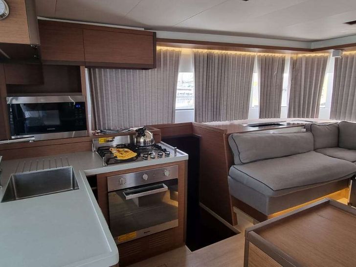 BATEN KAITOS II Lagoon 50 - galley and saloon BATEN KAITOS II Lagoon 50 - galley and saloon