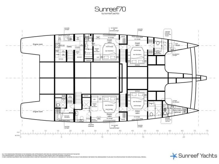 AGATA BLU Sunreef 70 - layout AGATA BLU Sunreef 70 - layout