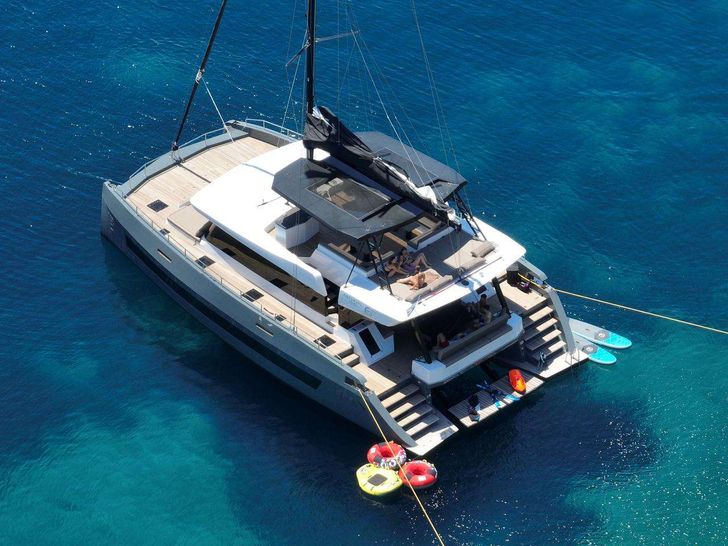 MOONLIGHT Moon Yacht 60 - aerial shot anchored MOONLIGHT Moon Yacht 60 - aerial shot anchored