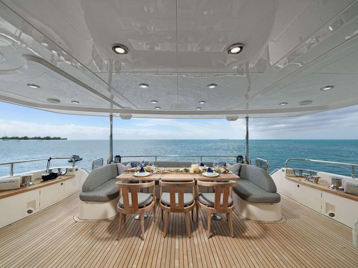 CURRENT $SEA - Princes Viking 95,aft deck dining area CURRENT $SEA - Princes Viking 95,aft deck dining area