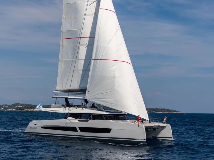 SERENISSIMA III Fountaine Pajot 80 - main profile SERENISSIMA III Fountaine Pajot 80 - main profile