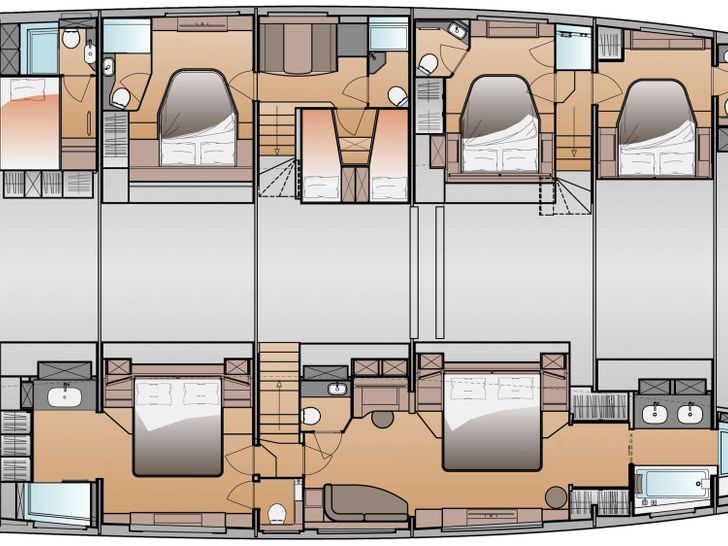 SERENISSIMA III Fountaine Pajot 80 - layout SERENISSIMA III Fountaine Pajot 80 - layout