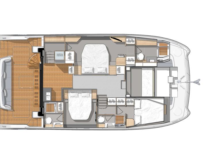 ENDLESS BEAUTY - Fountaine Pajot 44,catamaran yacht layout