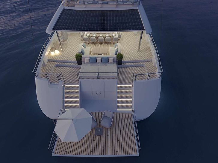 ADRI - Custom Sailing Yacht 147 ft.,stern view ADRI - Custom Sailing Yacht 147 ft.,stern view