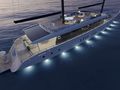 ADRI - Custom Sailing Yacht 147 ft.,side profile with underwater lights