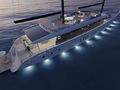 ADRI - Custom Sailing Yacht 147 ft.,side profile with underwater lights ADRI - Custom Sailing Yacht 147 ft.,side profile with underwater lights