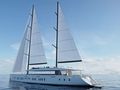 ADRI - Custom Sailing Yacht 147 ft.,side profile ADRI - Custom Sailing Yacht 147 ft.,side profile