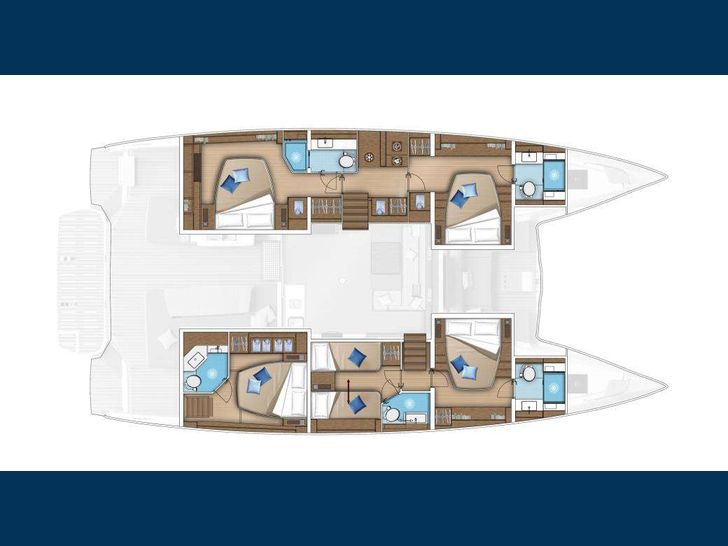 AURELIA - Lagoon 55,catamaran yacht layout