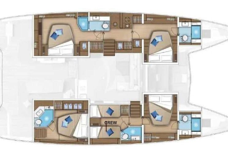 Layout for AURELIA Lagoon 55 - layout