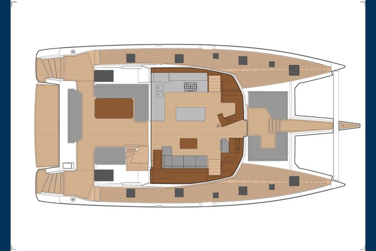 Layout for 7TH HEAVEN - Fountaine Pajot Samana 59, catamaran yacht layout 2