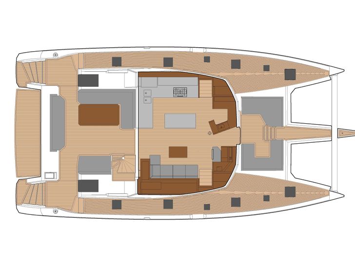 7TH HEAVEN - Fountaine Pajot Samana 59,catamaran yacht layout 2