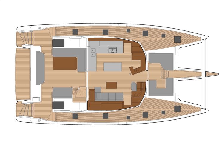 Layout for 7TH HEAVEN - Fountaine Pajot Samana 59, catamaran yacht layout 2