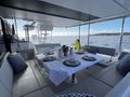 ANDIAMO Leopard 50 - aft deck dining area ANDIAMO Leopard 50 - aft deck dining area