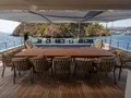 DE LOVE Custom Sailing Yacht 47m - alfresco dining area DE LOVE Custom Sailing Yacht 47m - alfresco dining area